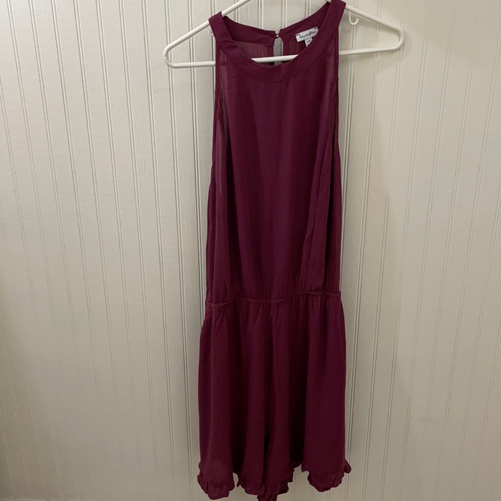 NWOT Ladies Large Maroon Romper by love, fire